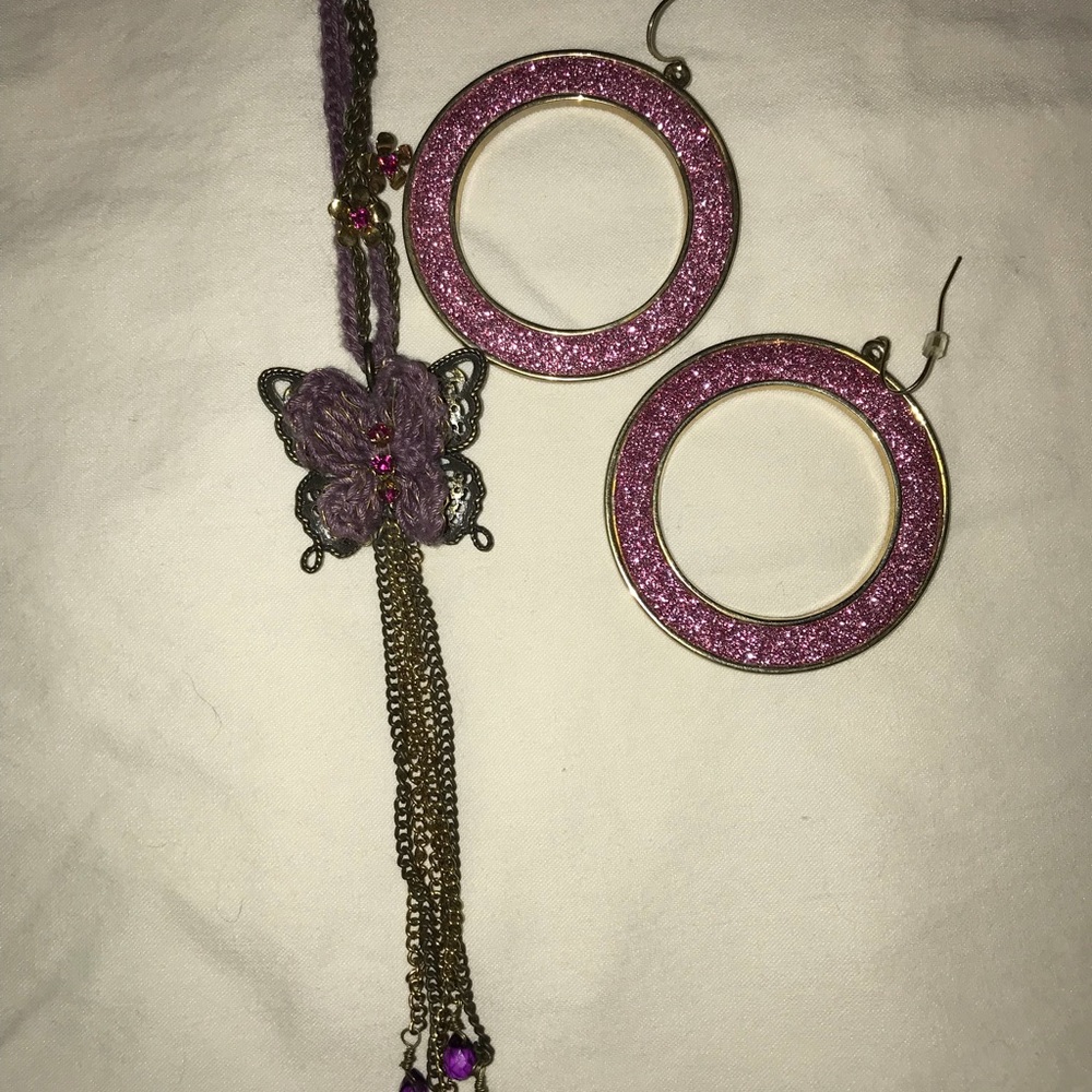 Betsy Johnson earrings and necklace